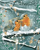 Картина по номерам "Зимние птички" (400х500 мм)