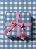 Бумага упаковочная "Клетка голубая" (67х100 см)