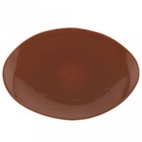 Блюдо фарфоровое "Стоун" (320х216х25 мм; какао)