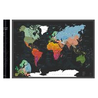 Скретч-карта мира "Черная" (84х60 см)