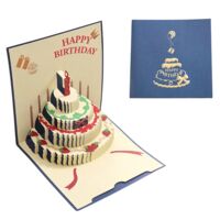 Объёмная открытка "Тортик. С днём рождения"