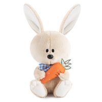 Мягкая игрушка "Заяц Антоша с морковкой" (15 см)