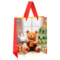 Пакет бумажный подарочный "Christmas toys" (32х26х12 см)