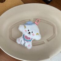 Брелок "Белая собачка"