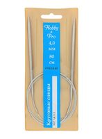 Спицы круговые для вязания (металл; 4 мм; 80 см)