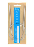 Спицы круговые для вязания (металл; 4,5 мм; 80 см)