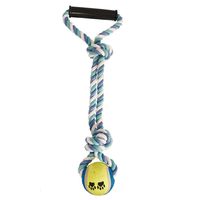 Игрушка для собак "Верёвка с ручкой" (38 см; 2 узла и мяч)