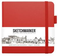 Скетчбук "Sketchmarker" (120х120 мм; красный)