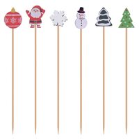 Набор шпажек бамбуковых "Новогоднее ассорти" (24 шт.)