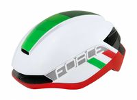 Шлем велосипедный "Orca" (S-M; белый/зелёный/красный)