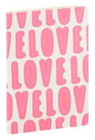 Блокнот в линейку "Love writings letters" (А5; pink)