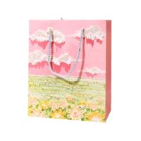 Пакет бумажный подарочный "Живопись" (15х14х7 см; красный)