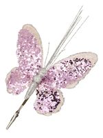 Ёлочное украшение "Розовая бабочка" (арт. 87462)