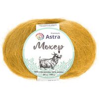 Пряжа "Мохер №23" (25 г; 190 м; горчичный)