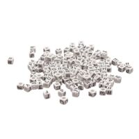 Бусины пластиковые "Русский алфавит" (6 мм; 150 шт.; белый)