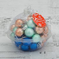 Набор ёлочных шаров "Малышки в шарике" (40 шт.; бронзово-синий)