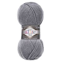 Пряжа "Superlana Midi №87" (100 г; 170 м; угольный серый)