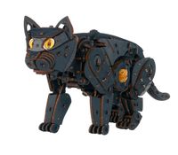 Сборная деревянная модель "Механический чёрный кот"