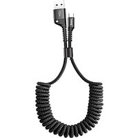 Кабель Baseus Fish-Eye Spring USB 2.0 - Type C (1.0 м; 2А; черный)