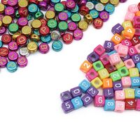 Бусины пластиковые "Буквы и цифры"