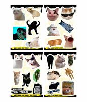 Набор виниловых наклеек "Мемы с котами"