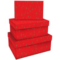 Набор подарочных коробок "Christmas trees" (3 шт.)