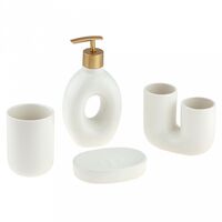 Набор для ванной комнаты "Мехико" (4 предмета; белый)