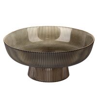 Блюдо на ножке "Frost Stripe" (257х115 мм; серый)