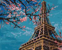 Картина по номерам "Сакура французской весной" (400х500 мм)
