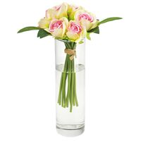 Цветок искусственный "Букет. 9 Роз" (светло-сиреневый)