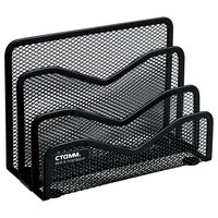 Лоток-сортер вертикальный "Стамм" (3 отделения; чёрный)