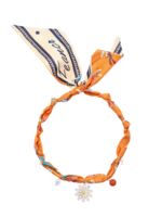 Колье-чокер на платке "Стиль" (оранжевый с золотом)