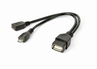 Кабель Cablexpert USB2.0 A-micro (0.15 м; черный)