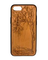 Чехол Case Wood для iPhone SE 2020/2022 (черешня/зима)