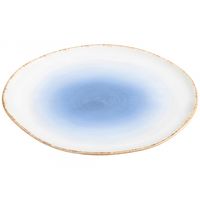 Тарелка фарфоровая "Кантри" (265 мм; небесно-голубая)
