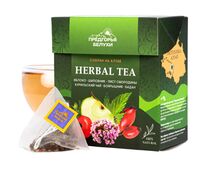 Чайный напиток "Herbal tea. Яблоко, бадан, шиповник, смородина, курильский, боярышник" (18 пирамидок)