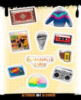 Набор 3D наклеек "90-е"