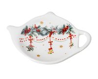 Подставка для чайного пакетика фарфоровая "Новогодняя"