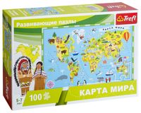 Пазл "Карта мира" (100 элементов)