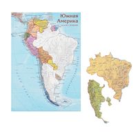 Карта-пазл "Южная Америка" (14 элементов)