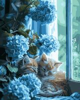 Картина по номерам "Милые котята" (400х500 мм)