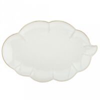 Блюдо керамическое "Мысли о тебе" (310х197х30 мм; белый)