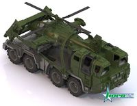 Машинка "Военный тягач. Щит" (с вертолетом)