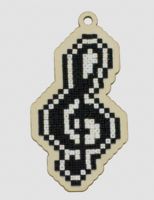 Алмазная вышивка-мозаика "Брелок. Скрипичный Ключ" (48х90 мм)