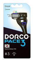 Станок для бритья одноразовый "Dorco Pace3" (+2 кассеты)