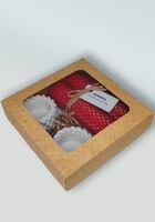 Набор "Красные свечи с подсвечниками" (2 шт.)