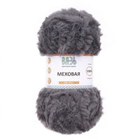 Пряжа "Меховая №07" (100 г; 55 м; темно-серый)