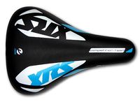 Седло для велосипеда "1212A XRS" (чёрно-бело-голубое)