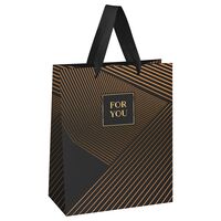 Пакет бумажный подарочный "Strict lines" (18х23х10 см)