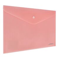 Папка-конверт на кнопке "Pastel" (А4; персиковая; 200 мкм)
